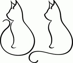 Cat outline, Black and Ears