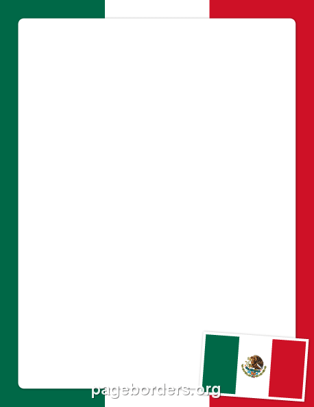 Mexican Flag Border: Clip Art, Page Border, and Vector Graphics