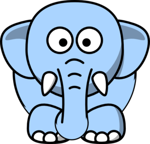 Clipart blue elephant