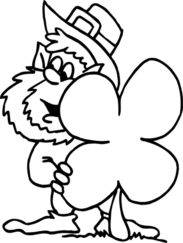 Four Leaf Clover Coloring Page Clipart - Free to use Clip Art Resource