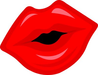 Free clipart kissing lips