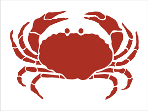 Crab STENCILS create beach signs