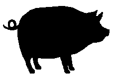 Pig silhouette clipart