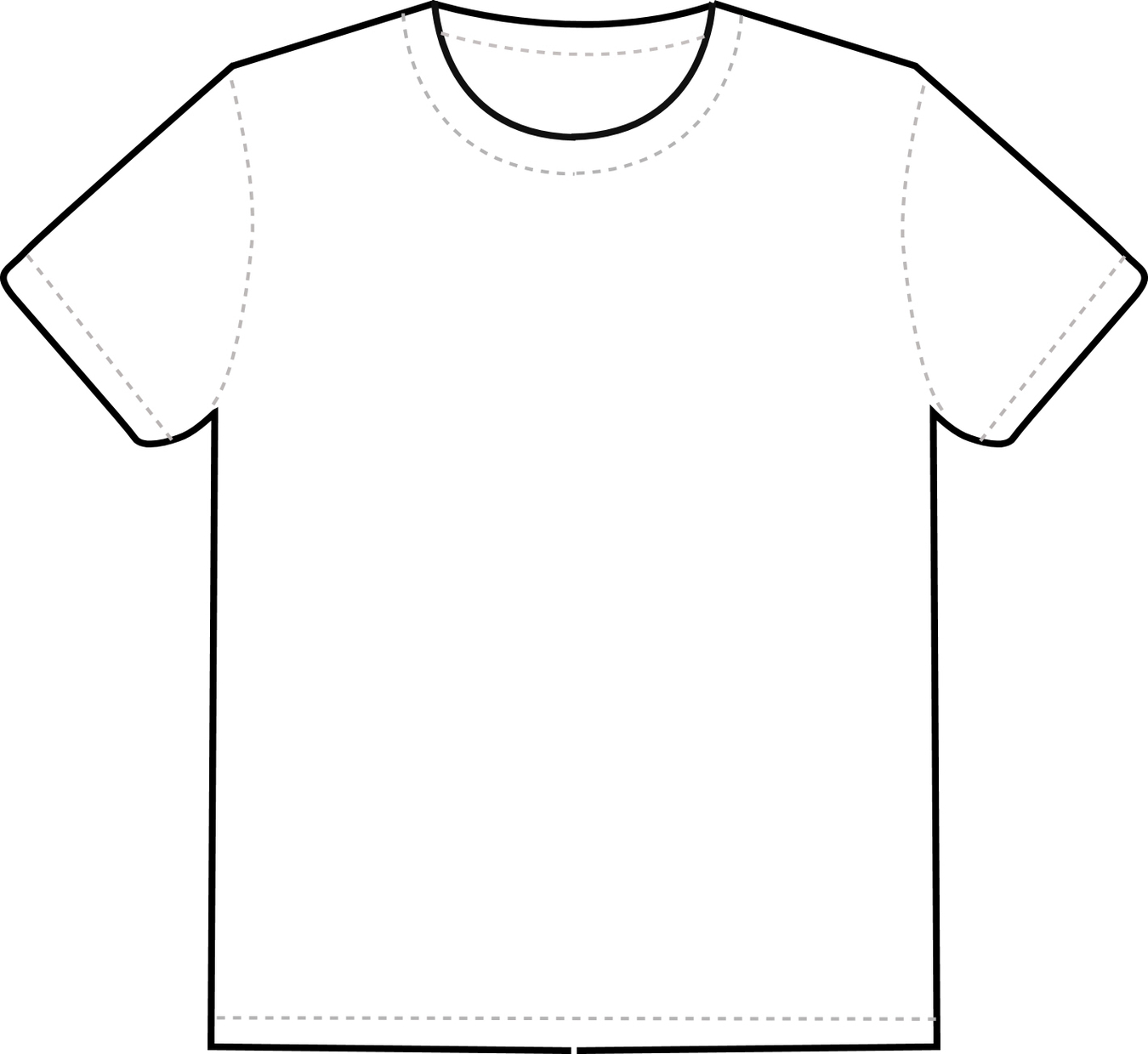 Plain T Shirt White Template Clipart - Free to use Clip Art Resource