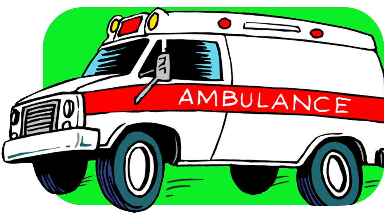 The Ambulance - Emergency Vehicles Cartoon. Cars & Trucks Cartoons ...