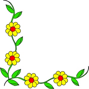 Yellow flower vine clipart