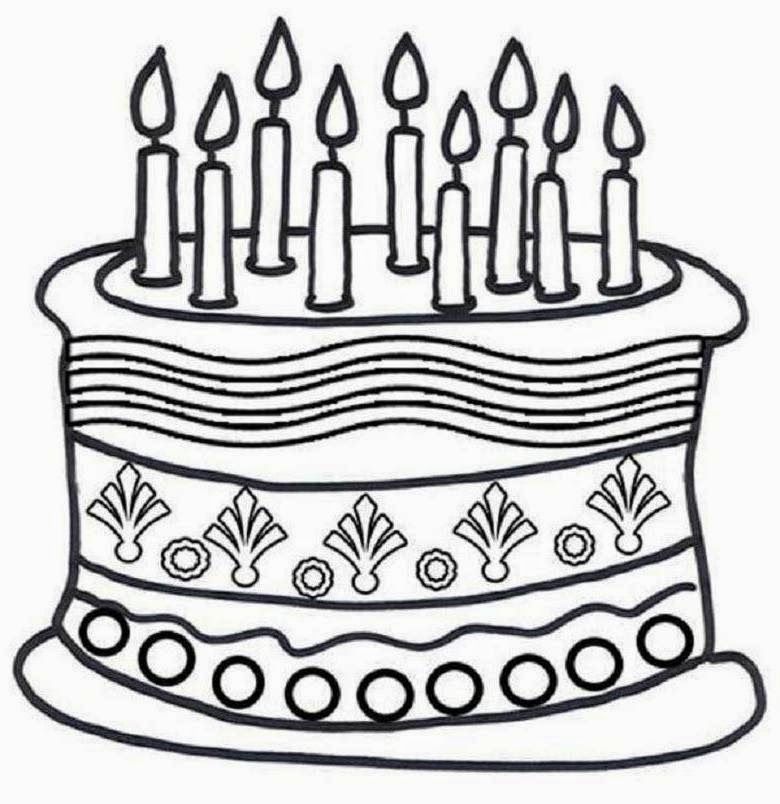 Free Printable Birthday Cake Coloring Pages - AZ Coloring Pages