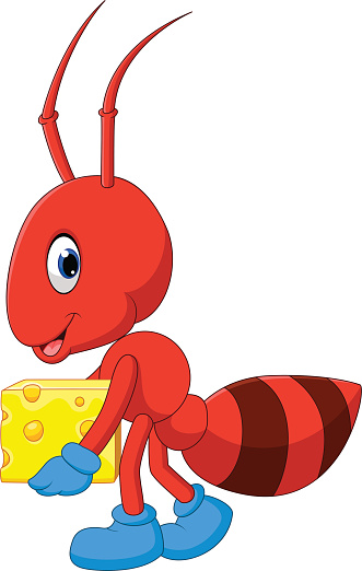 Cartoon Of A Red Ant Clip Art, Vector Images & Illustrations