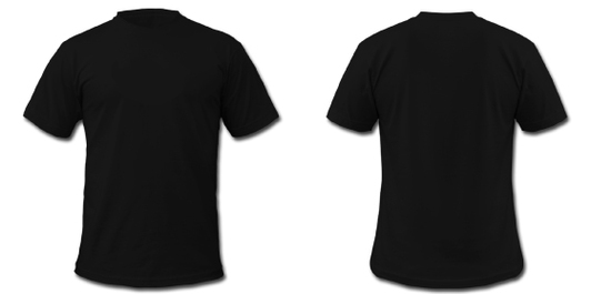 Black T Shirt Template Front And Back Psd Clipart - Free to use ...