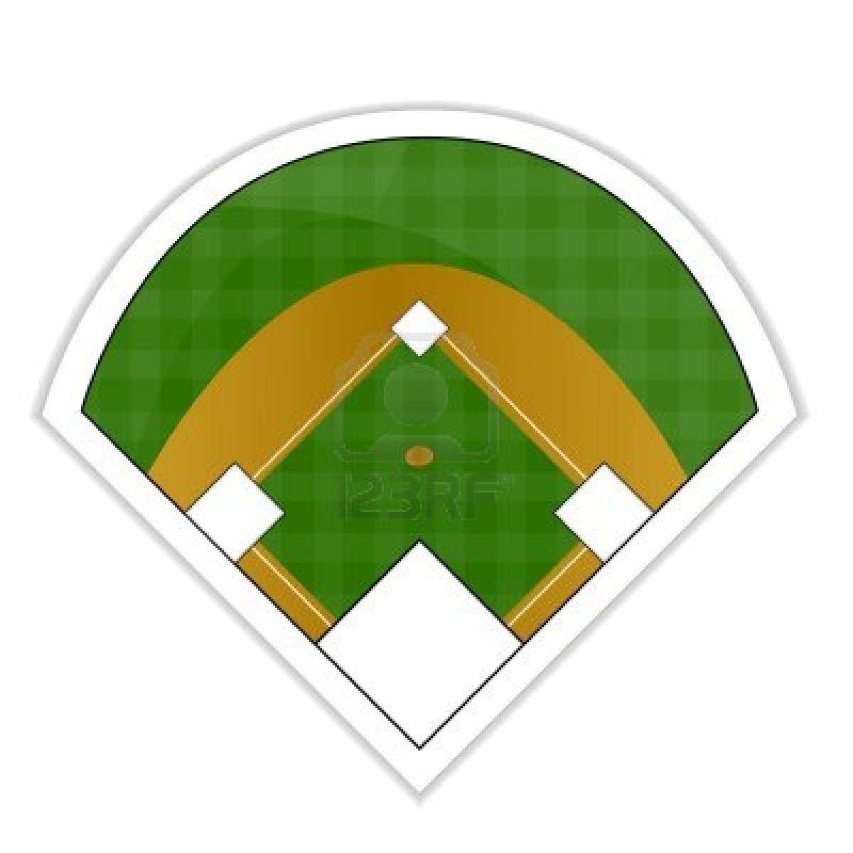 Blank baseball diamond clipart