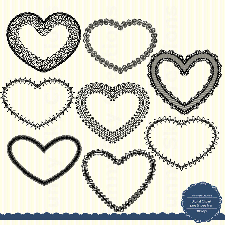 Lace Heart Clipart
