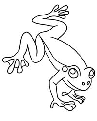 Red eyed tree frog clipart black and white - ClipartFox