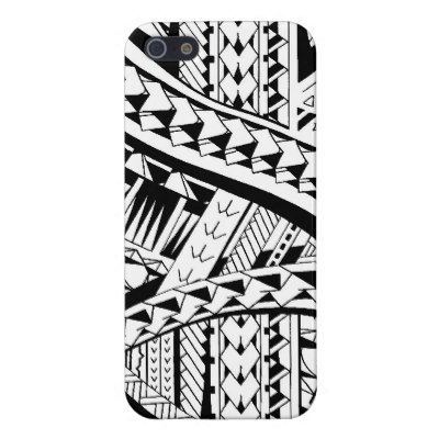 Detailed Samoan tribal tattoo pattern iPhone 4 Covers | Zazzle