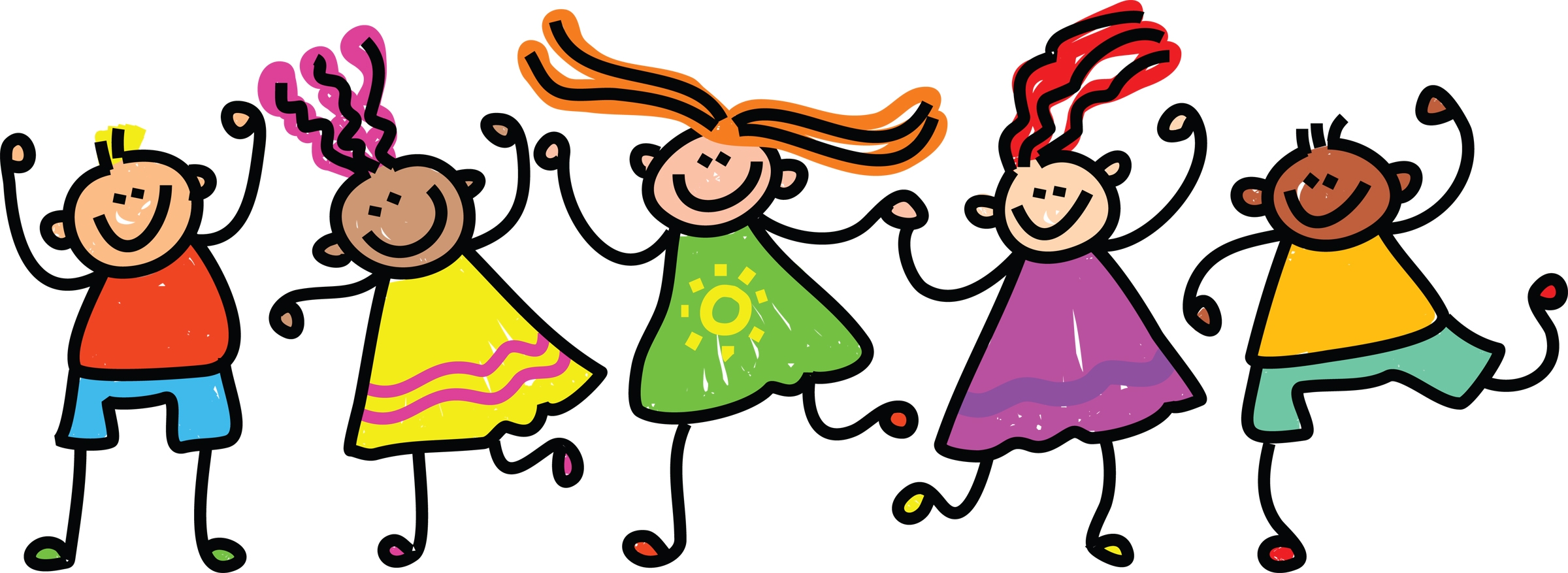 Group of children clipart