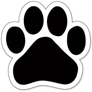 Clipart bulldog paw print