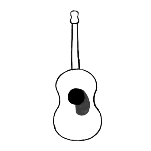 How To Draw A Guitar - Draw Central