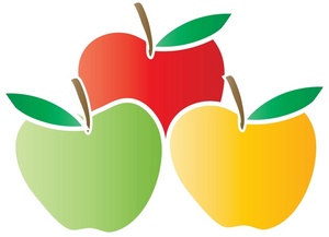 Yellow Red Green Apple's Clip Art – Clipart Free Download