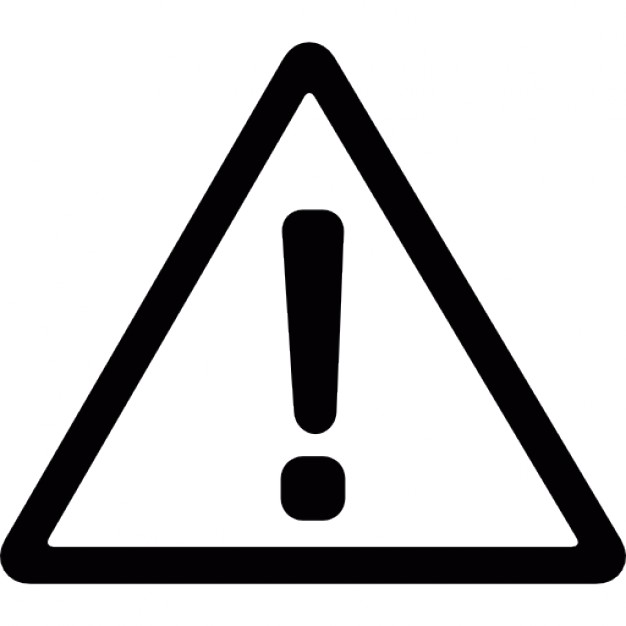 Warning triangular sketched sign Icons | Free Download