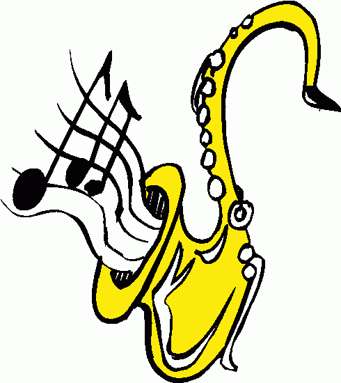 Cartoon alto saxophone clipart