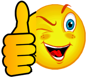 Happy face with thumbs up clipart
