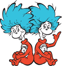 Dr Seuss Coloring Pages Thing 1 And Thing 2 - Free ...