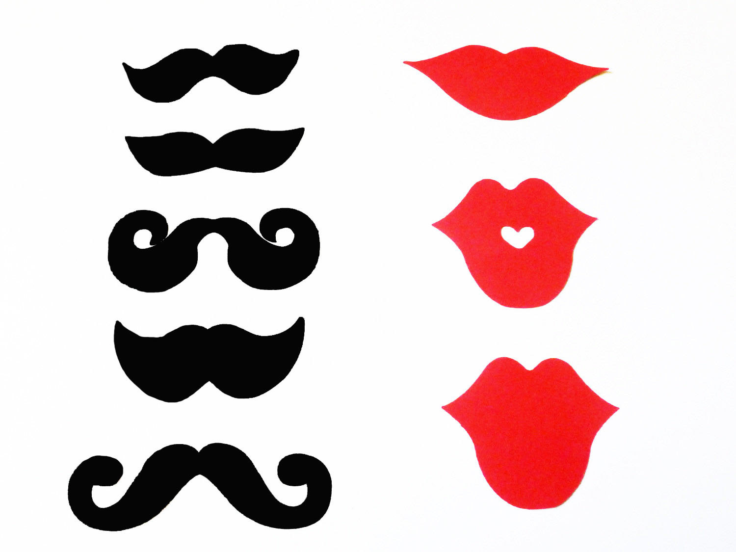 Moustache And Lips Template Clipart Best
