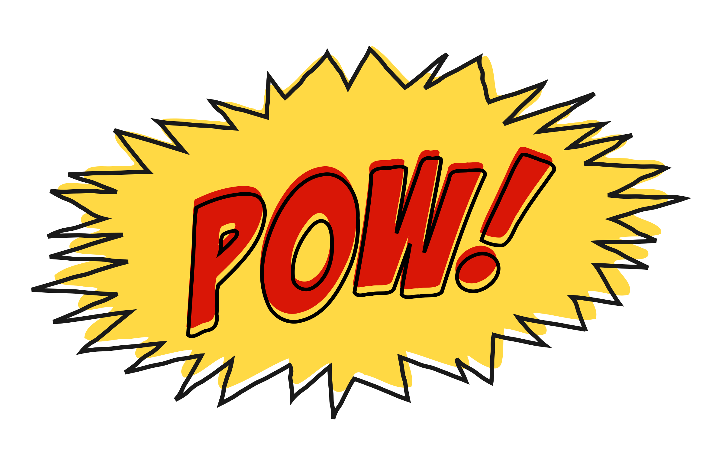 Clipart - Pow comic book sound effect no background