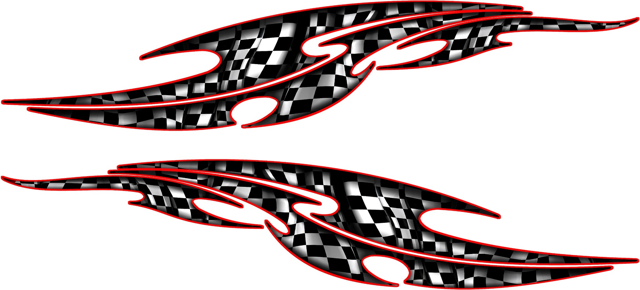 Tribal racing decals, car racing graphics, checkered car decals ...