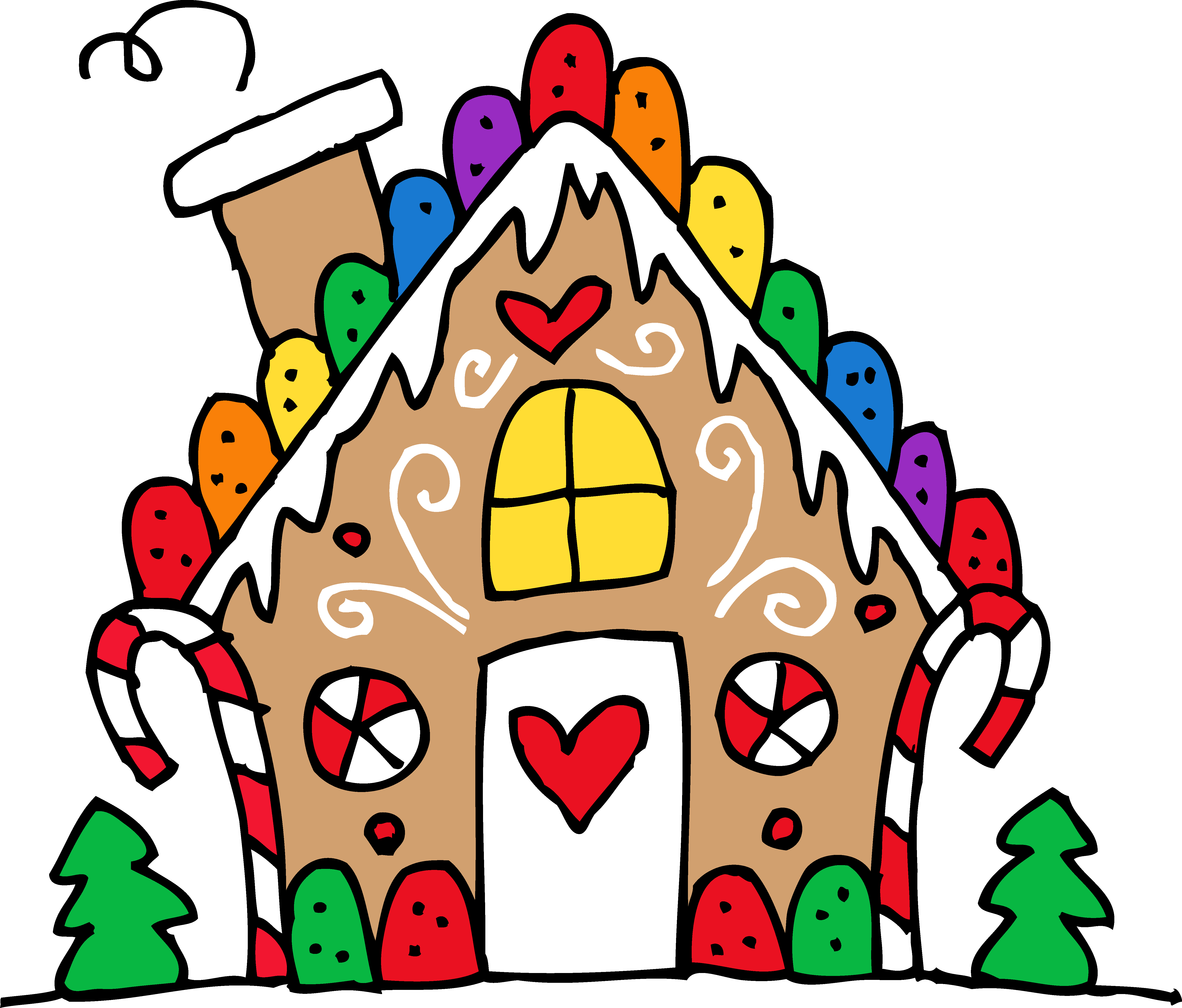 Gingerbread houses clipart