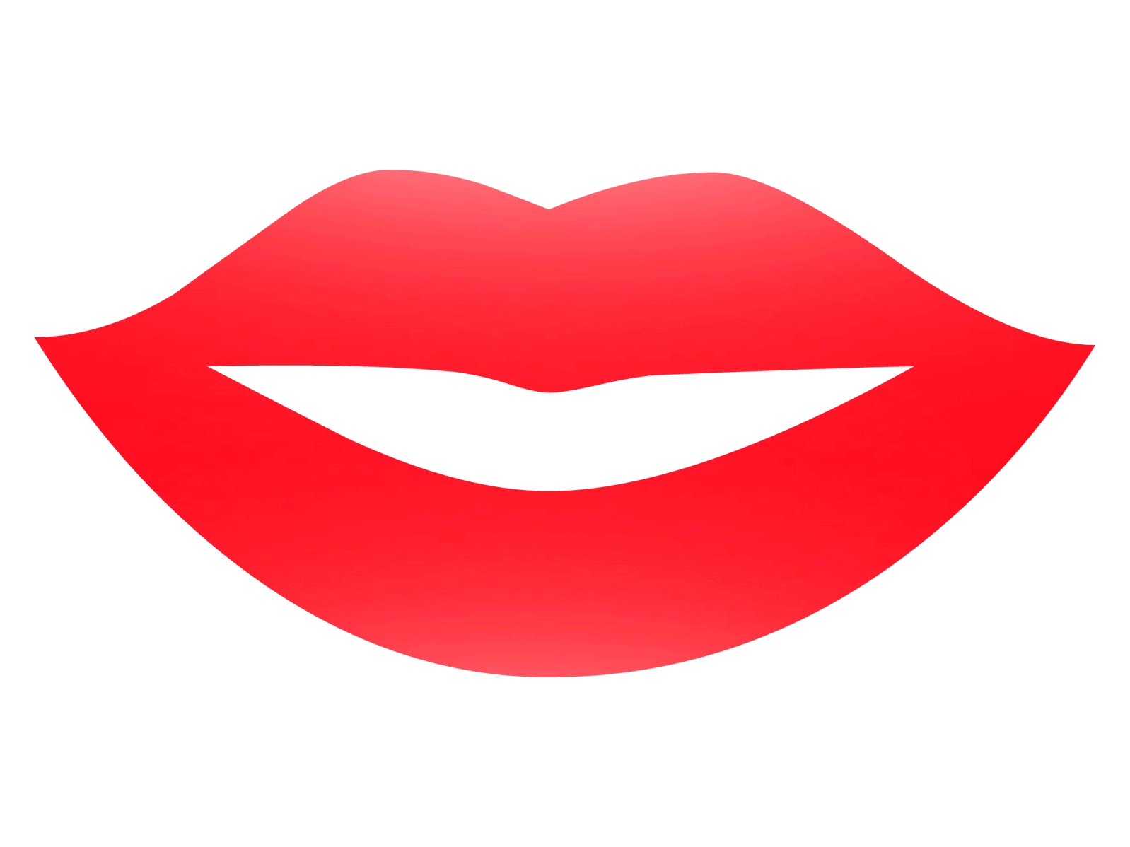 Glossy red lips clipart