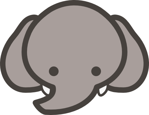 Baby elephant head clipart
