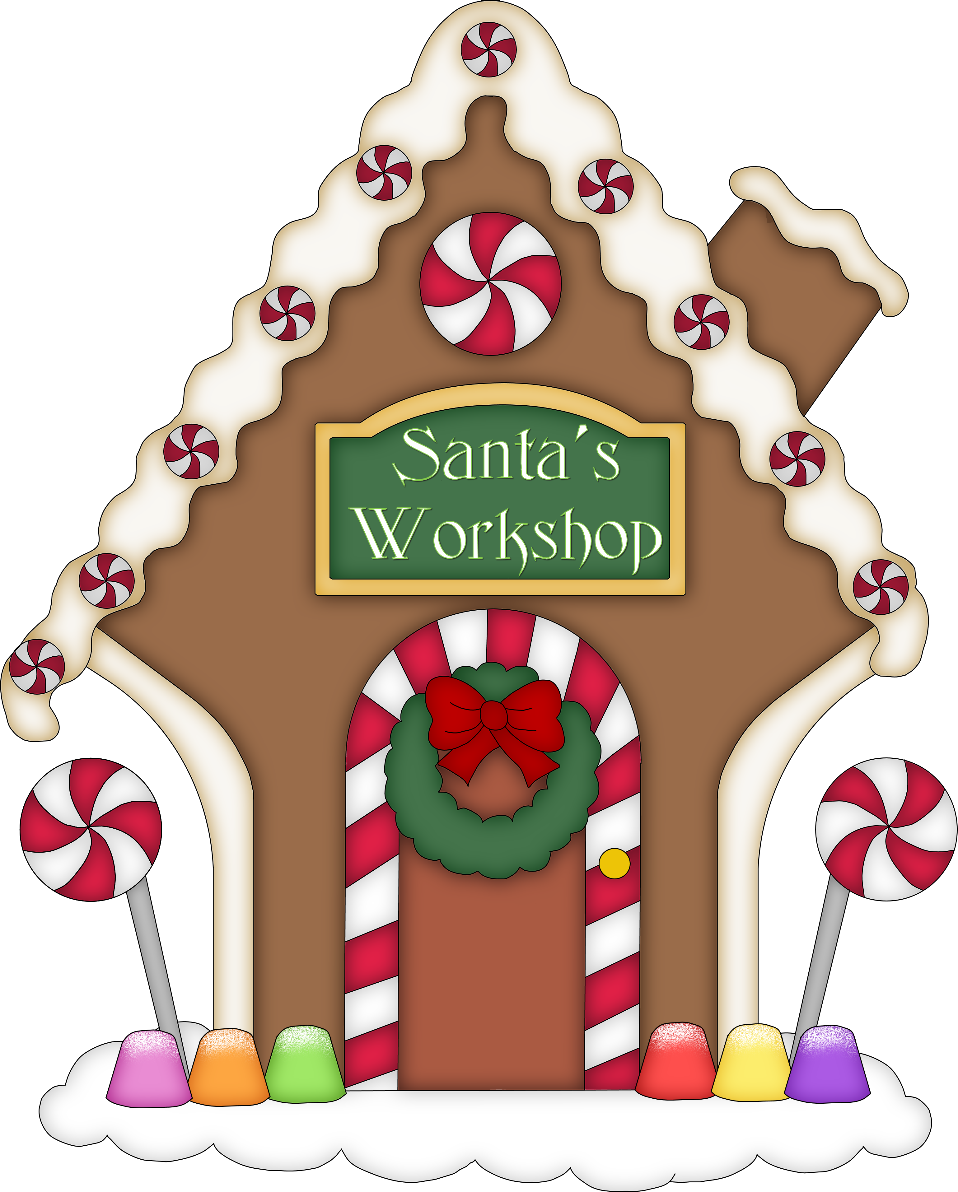Free christmas clip art gingerbread house