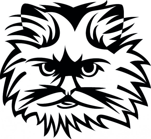 Cat face in black and white Vector | Free Download
