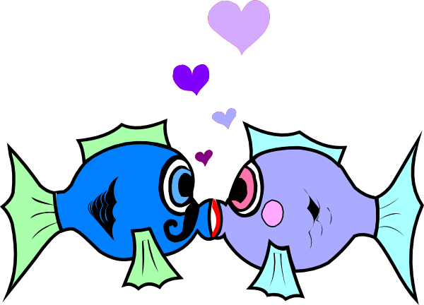 Two fish kissing clipart - ClipartFox