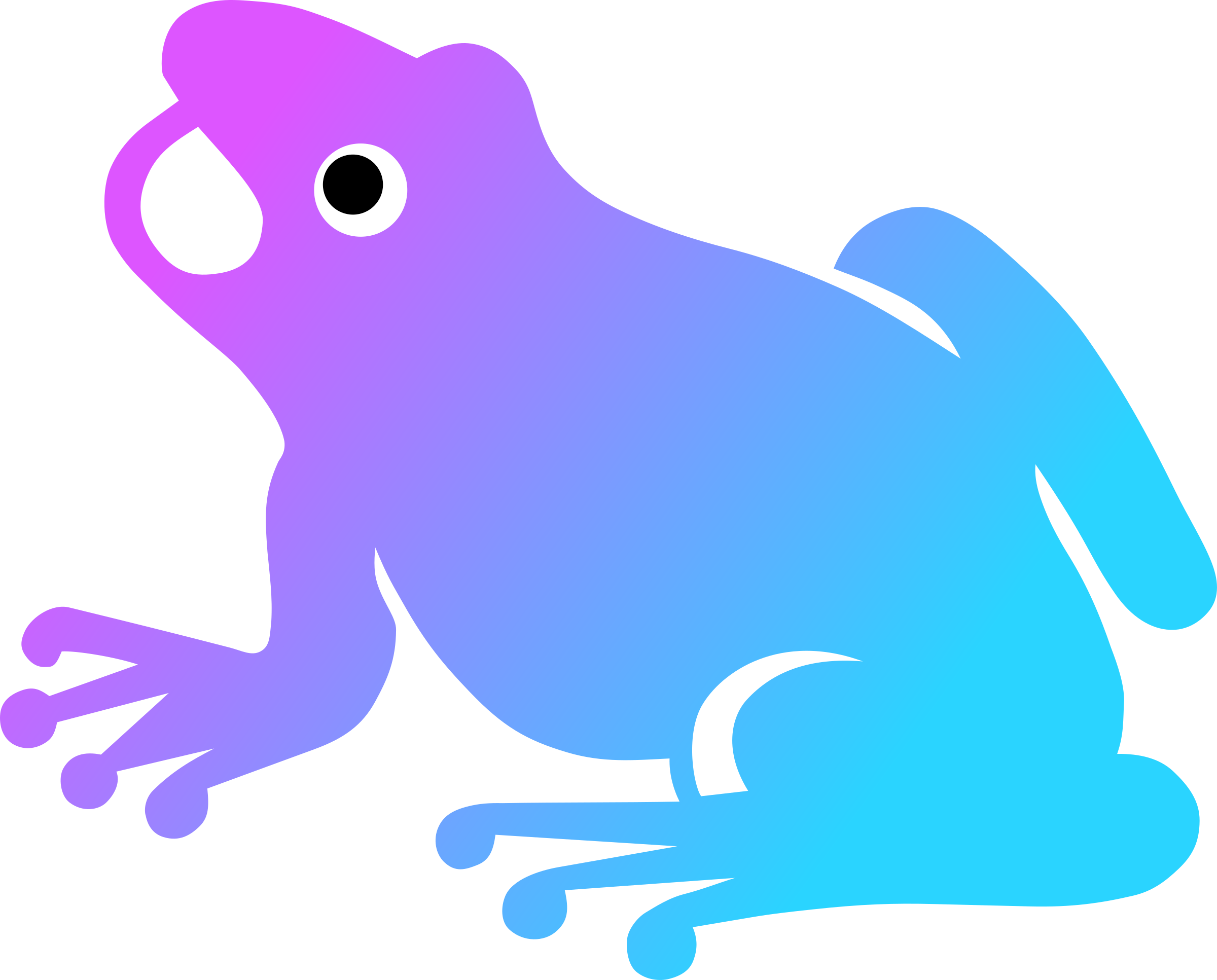 Colorized Frog Vector Clipart - Free Public Domain Stock Photo
