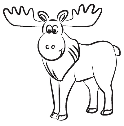 5. Trace the Final Lines - How to Draw a Moose in 5 Steps ...
