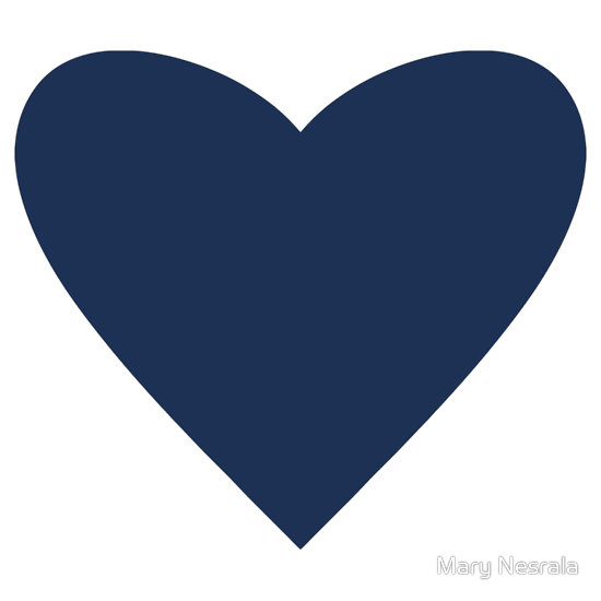 Heart Stickers Navy - ClipArt Best