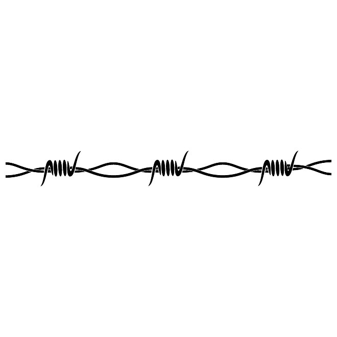 Western barbed wire clipart