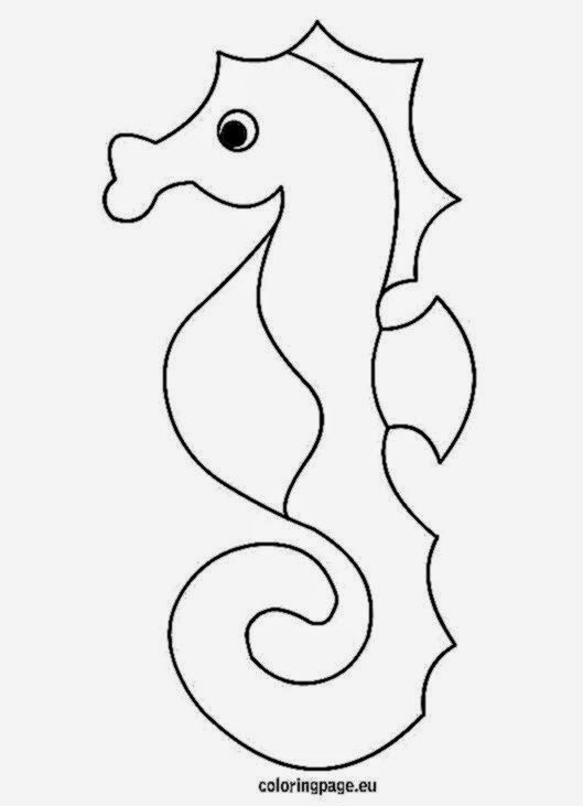 Best Photos of Seahorse Template Printable - Seahorse Drawing ...