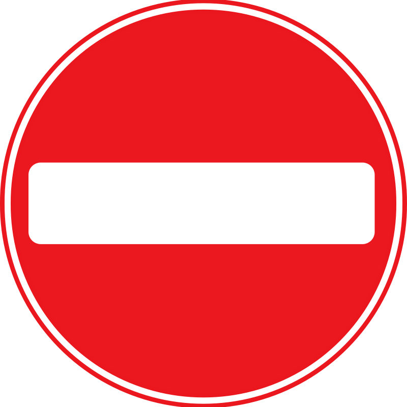 No Entry Sign Clipart