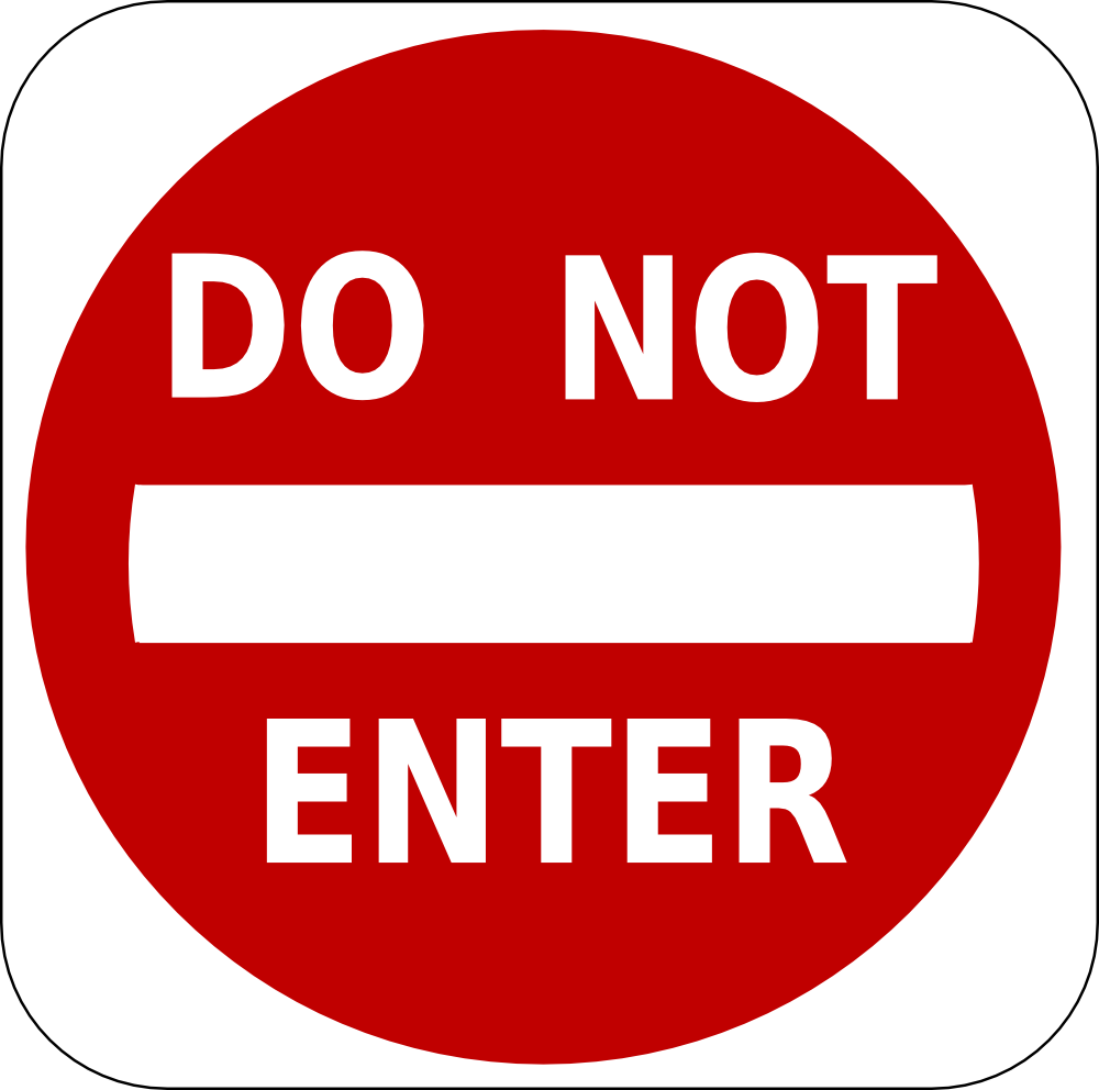 OnlineLabels Clip Art - Do Not Enter Sign