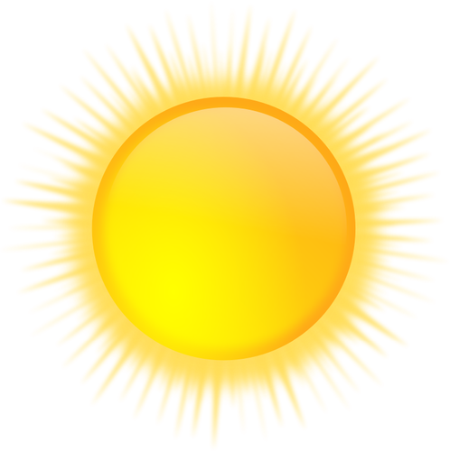 Vector image of weather forecast color symbol for sunny sky ...