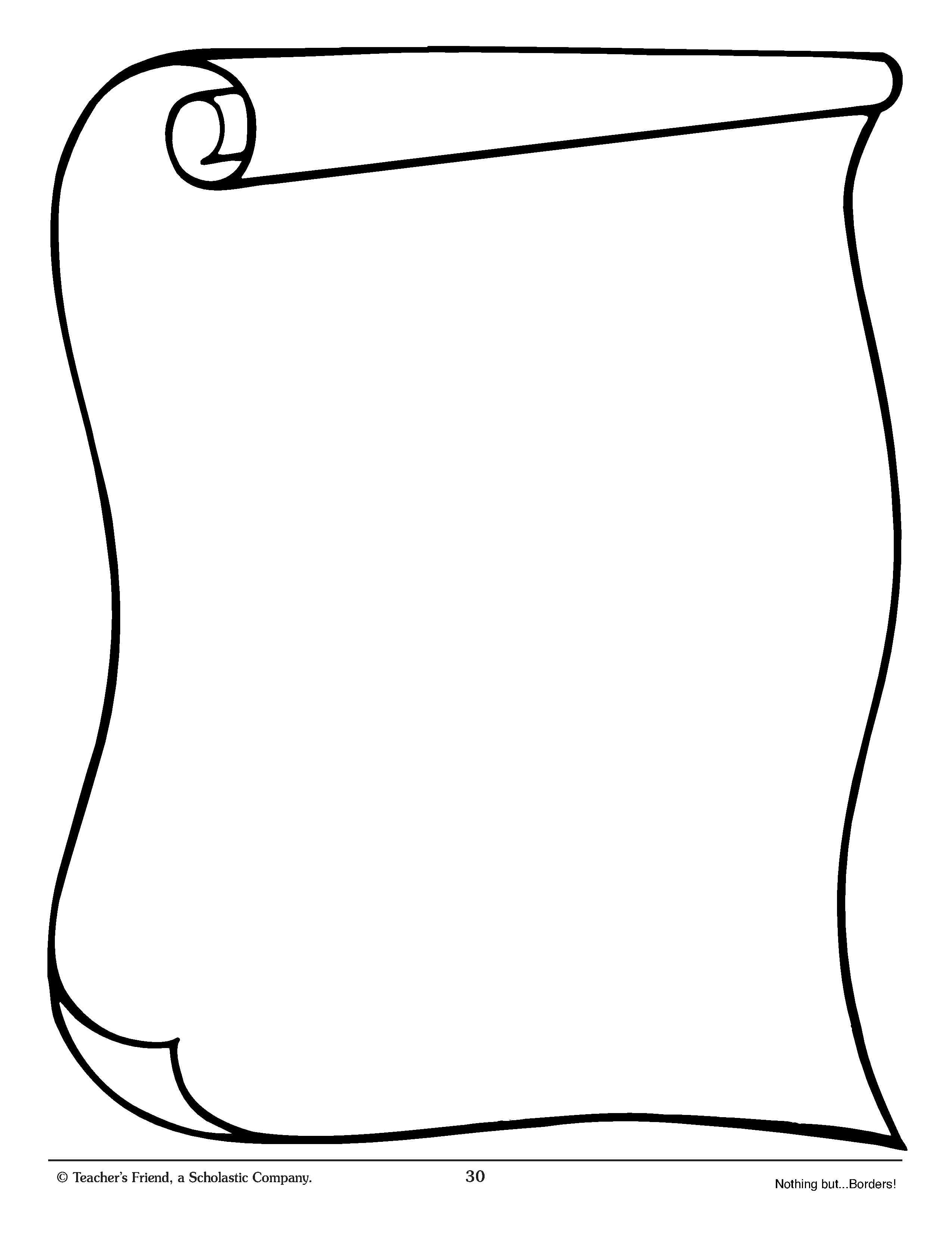 Best Photos of Scroll Template With Lines - Blank Scroll Template