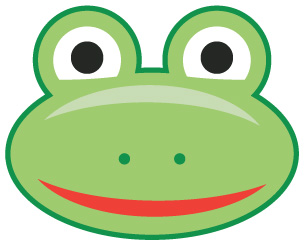 Frog head clipart