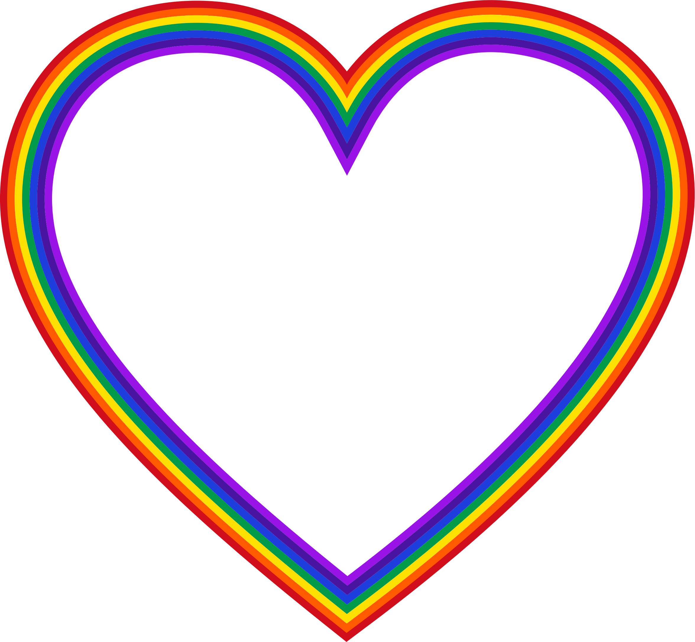 Clipart - Rainbow Heart 5