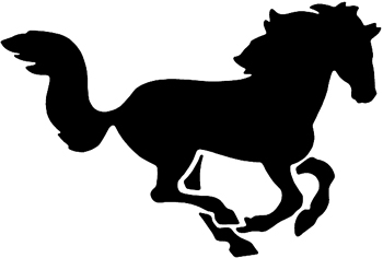 Running horse silhouette clip art free