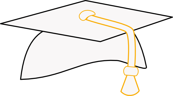 Graduation cap clipart orange