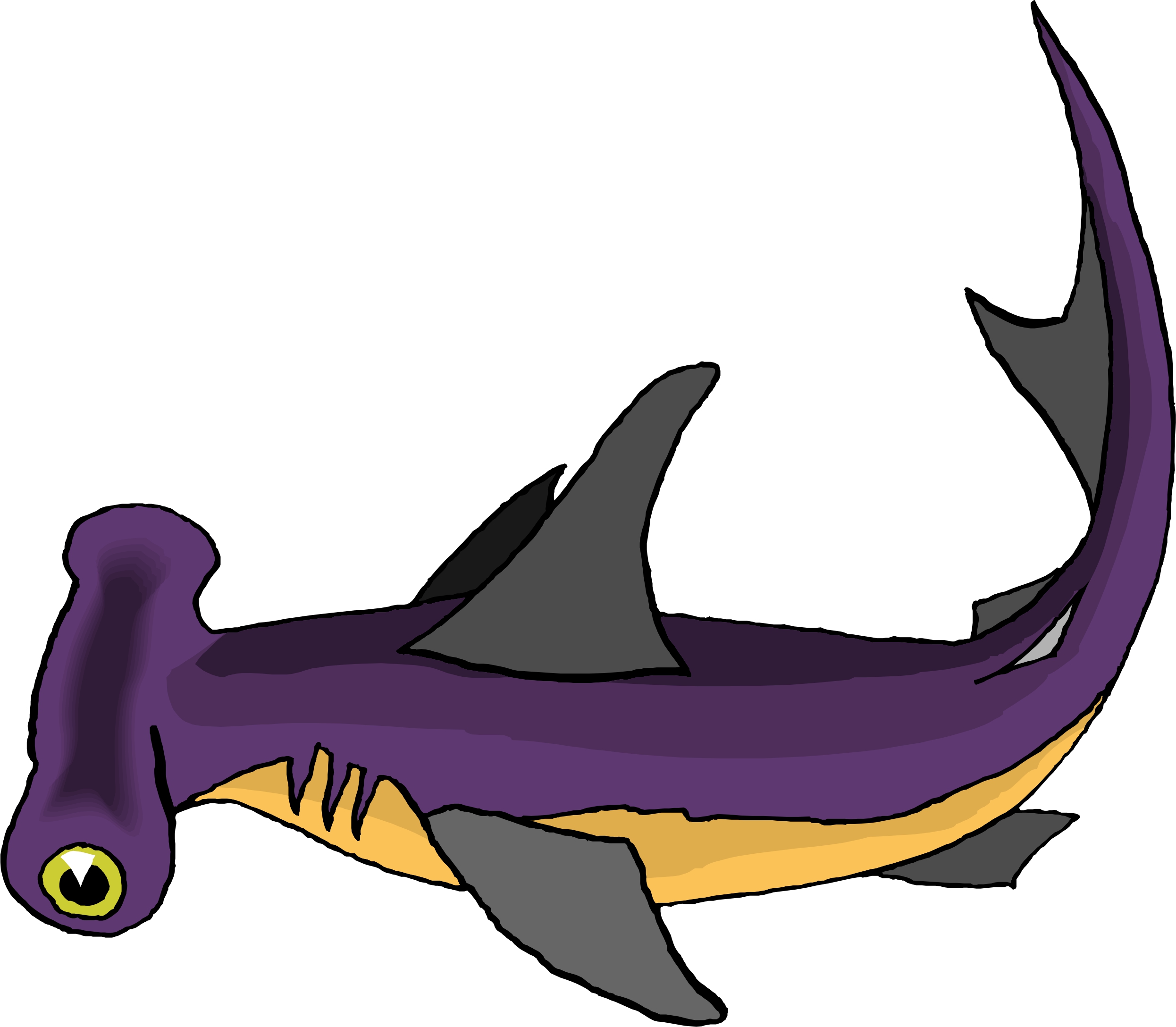 Hammerhead shark clipart