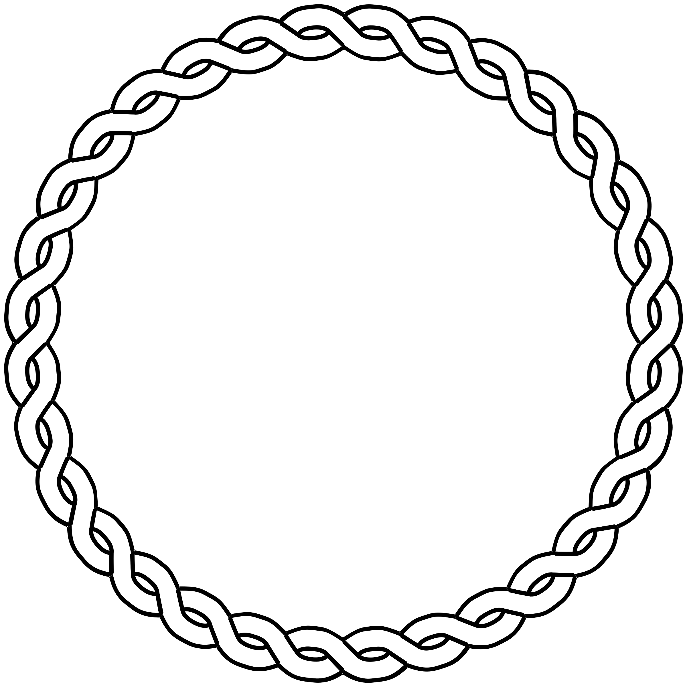 Clipart - rope border circle