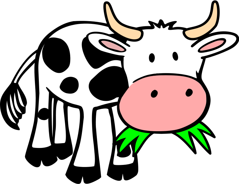 Cute Cow Cartoon Clipart